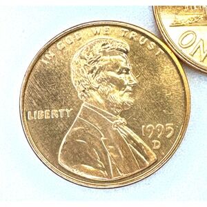 1995 D Denver Lincoln Memorial Cent / Penny BU UNC Brilliant Uncirculated